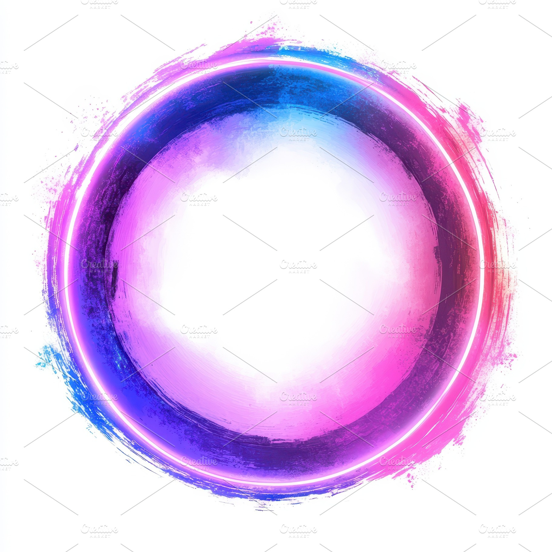 Abstract circular brushstrokes vibra, an Abstract Photo by Pixeness Studio