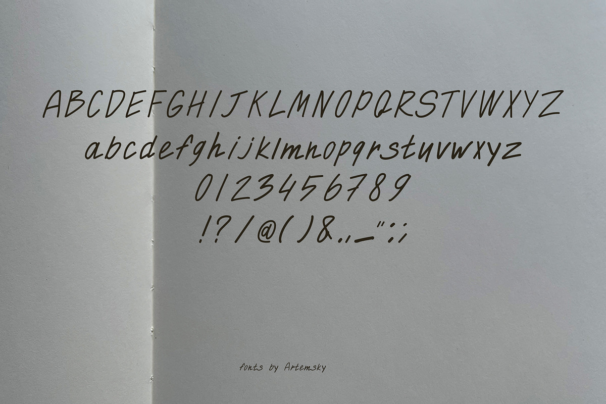 Organic Sans Serif Hand Written Font, a Handwritten Font by Artemsky (Photo 9 of 10)