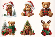 Christmas Teddy Bear Clipart, a Transportation Illustration by Digital Artistic99 (Thumbnail 3 of 9)