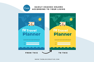 Editable Travel Planner For Canva