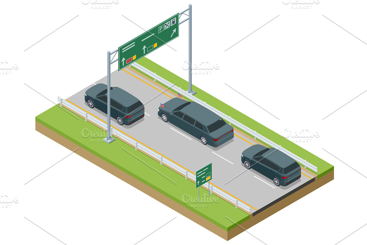 Isometric vector illustration of a, a Transportation Illustration by Golden Sikorka
