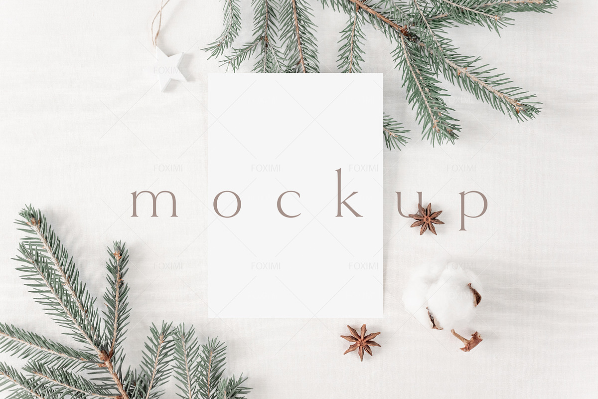 5x7 Christmas Card Mockup, P05, a Product Mockup by FOXIMIDesign (Photo 6 of 6)