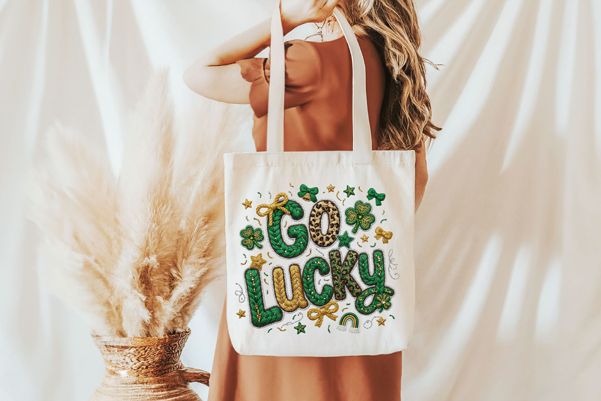 St Patricks Png Faux Yarn Go Lucky, an Illustration by Designking (Photo 3 of 6)