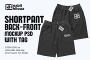 back and front short pant PSD Mockup, a Bottom Mockup by NH graphic (Thumbnail 1 of 4)