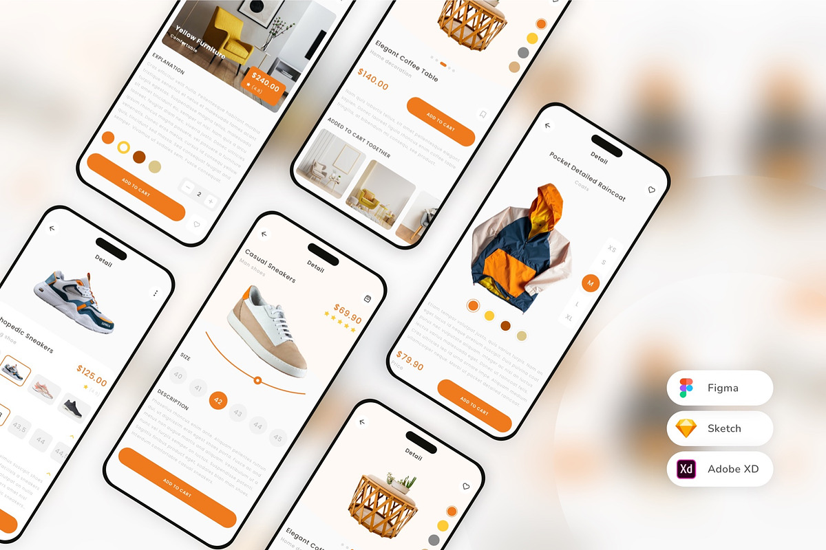 Product Detail Mobile App UI Kit, an UI Kit Template by uicube