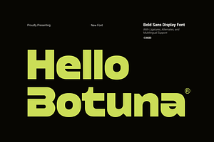 Hello Botuna - Bold Sans Display