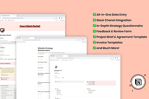 Notion Client & Project Portal 2.0, a Templates & Theme by The Sid Space
