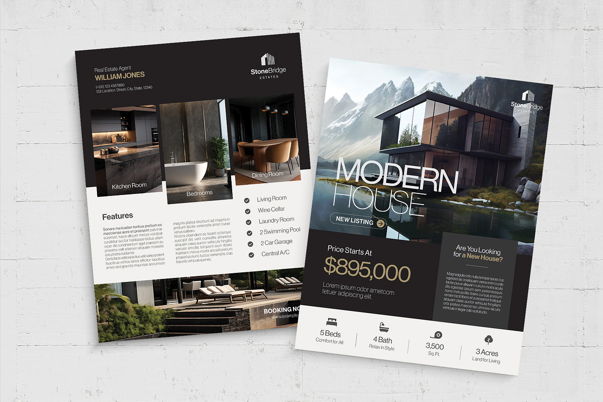 Real Estate Flyer Template, a Flyer Template by BrandPacks (Photo 4 of 5)