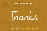 Montkirani - Monoline Script Font, a Script Font by kangfont Studio (Thumbnail 9 of 9)