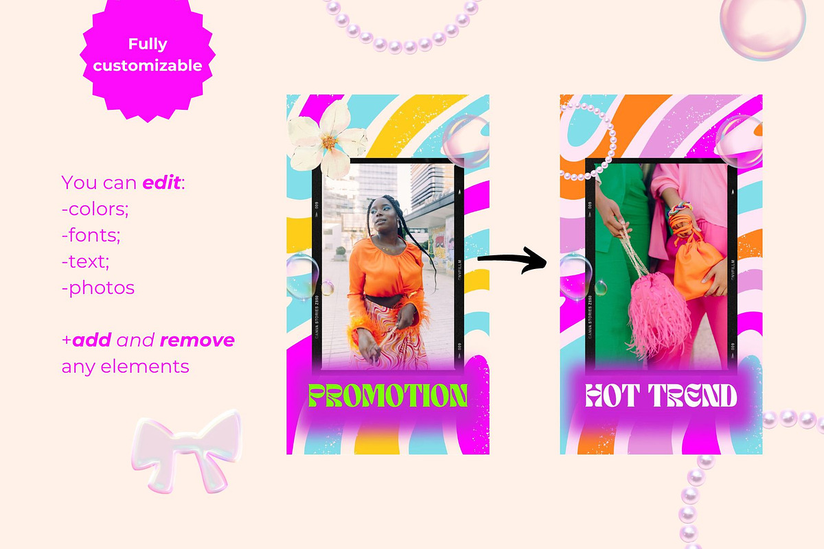 Retro & Y2K Instagram Template Pack, a Social Media Template by Sofico (Photo 9 of 10)