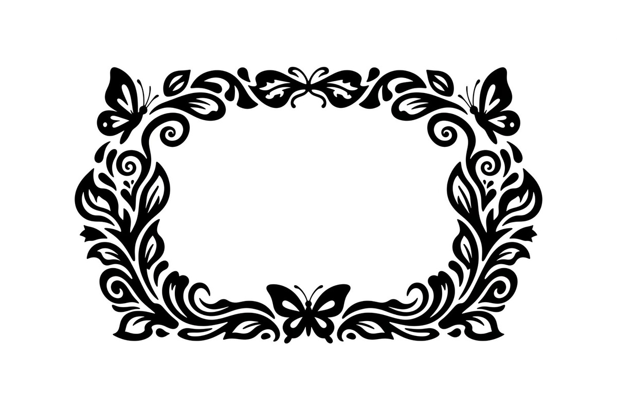 Butterfly Floral Vintage Frame Bundl, an Illustration by Creativeshirt (Photo 40 of 51)
