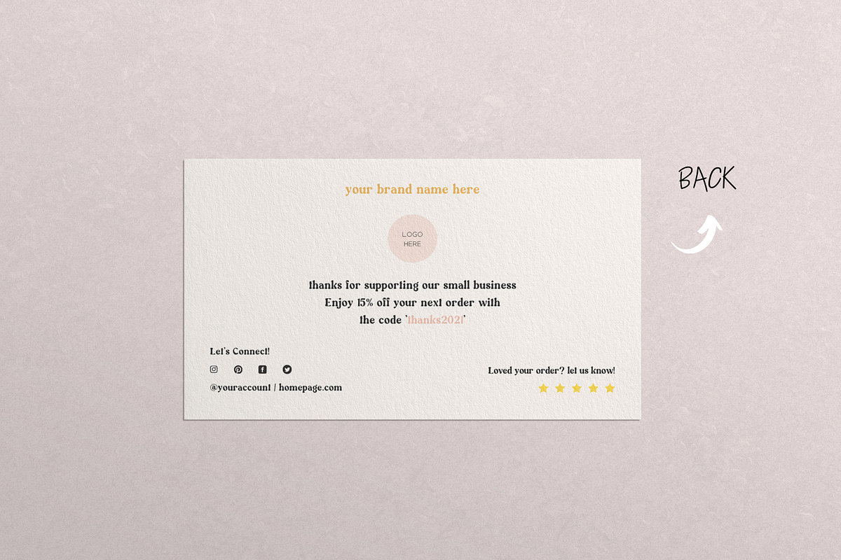 Thank you card for Canva template, a Stationery Template by Hellohastore (Photo 3 of 8)
