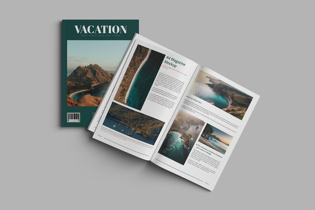 Realistic Magazine Mockup Set PSD, a Books & Magazine Mockup by MA-KING_ART (Photo 2 of 5)