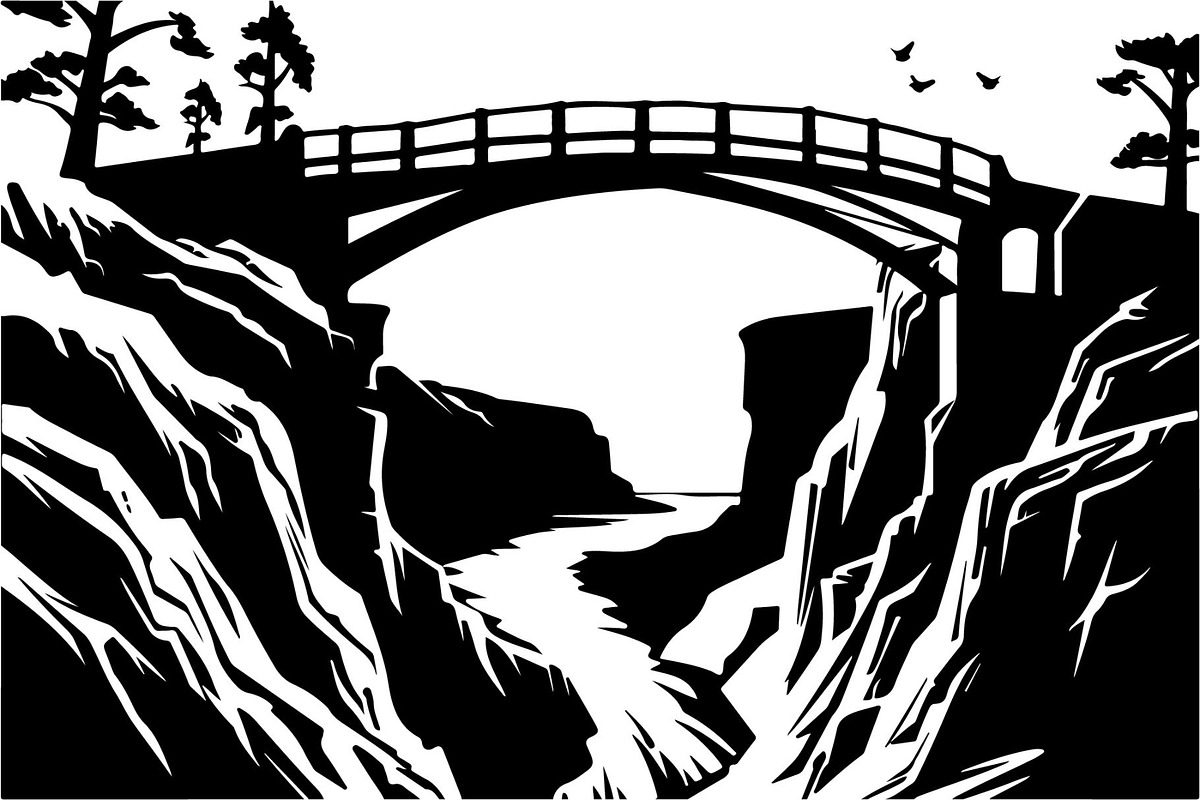 Mountain Valley Landscape SVG Bundle, an Object Graphic by Designer_Momina (Photo 9 of 16)