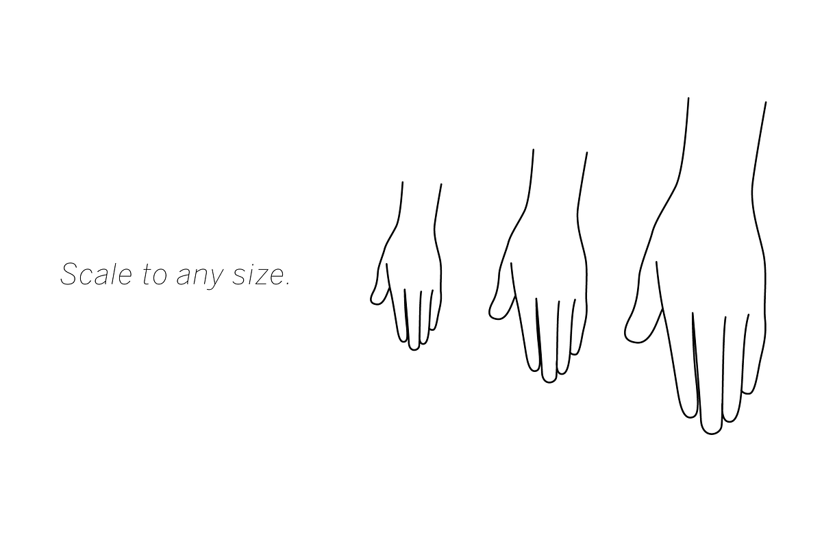 MONOLINE HANDS, an Outline Icon by Britt & Kit (Photo 3 of 4)