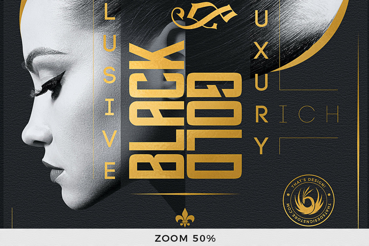 Black and Gold Flyer Template V17, a Flyer Template by ThatsDesignArt (Photo 8 of 8)