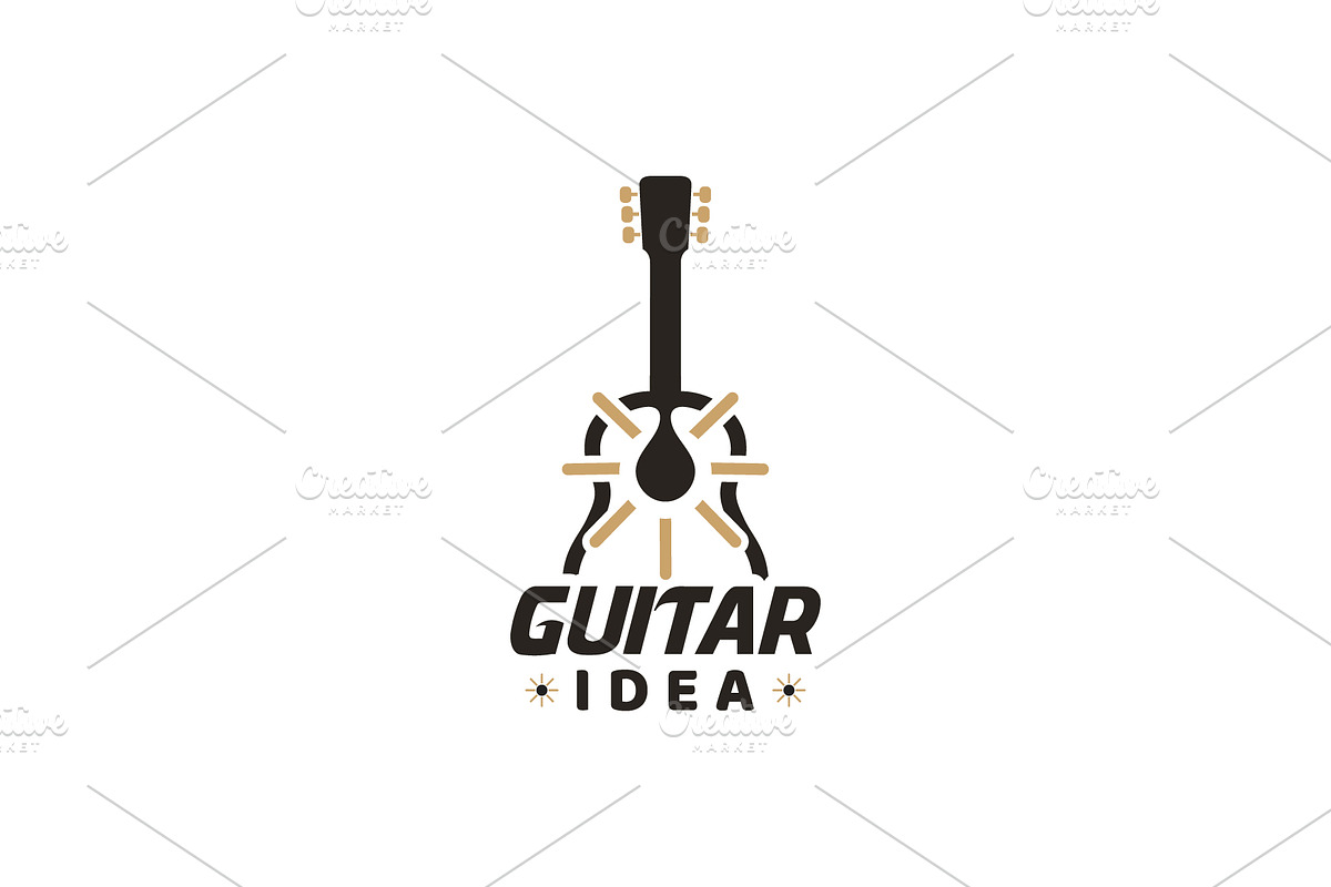 guitar idea logo with ligh bulb, a Branding & Logo Template by Atlantis X Nurman Arbai (Photo 2 of 2)