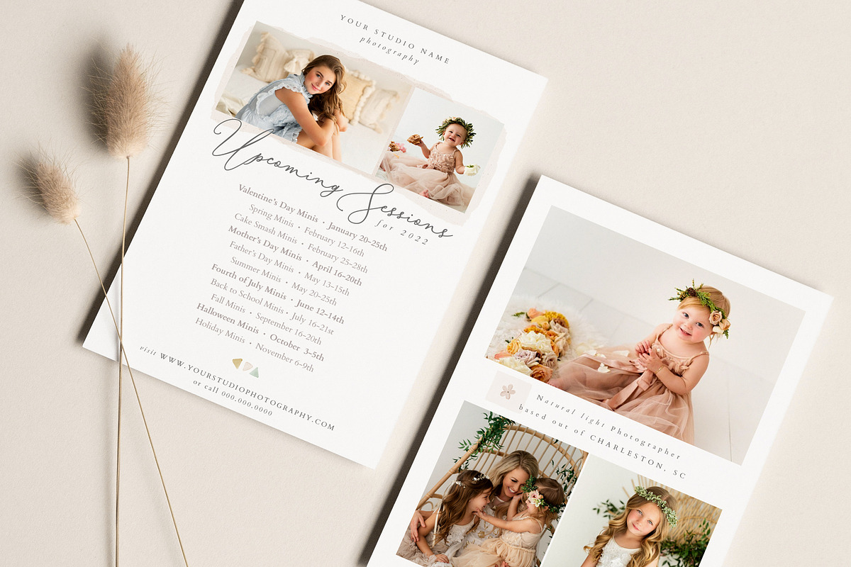 Upcoming Sessions Card Template, a Flyer Template by By Stephanie Design