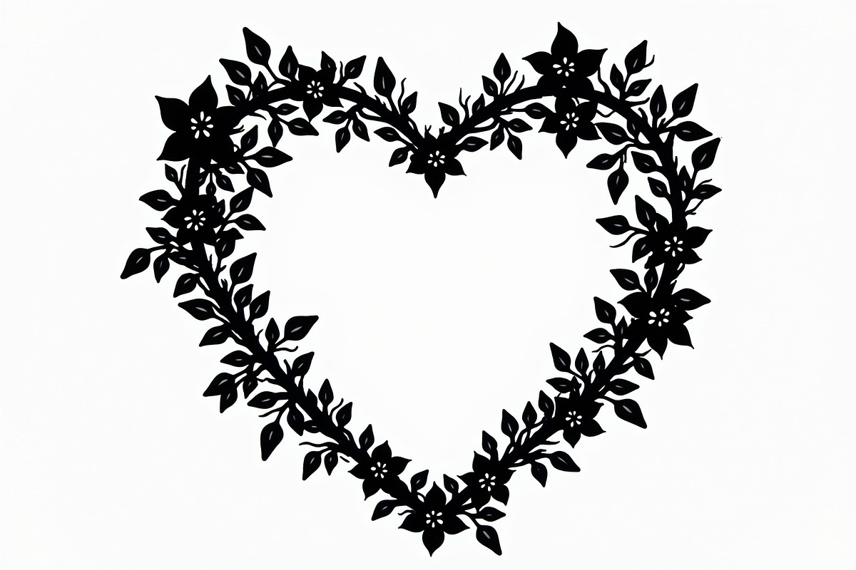 Romantic Floral Heart Clipart Set, an Illustration by Creativeshirt (Photo 6 of 9)