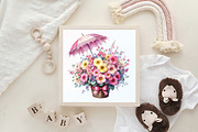 Coquette Birth Month Flowers Clipart, an Illustration by CraftArtStudio (Thumbnail 6 of 6)