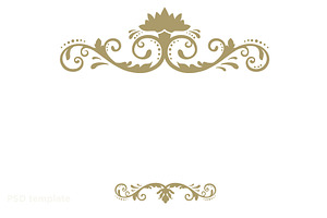 Damask, Royal Baroque Emblem, PSD