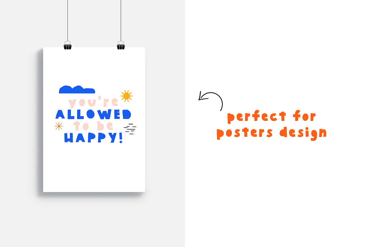 bold and playful kids font MICKLON, a Font by Ashiya Pixel (Photo 7 of 12)