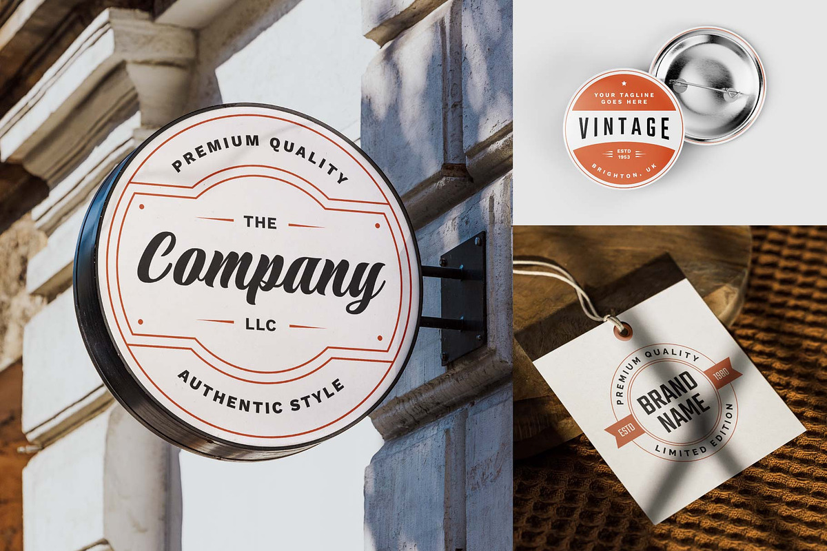24 Vintage Round Logo Templates, a Branding & Logo Template by MaryArt (Photo 2 of 8)