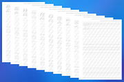 Basic strokes of Capital letters, a Stationery Template by Good Worksheets (Thumbnail 3 of 3)