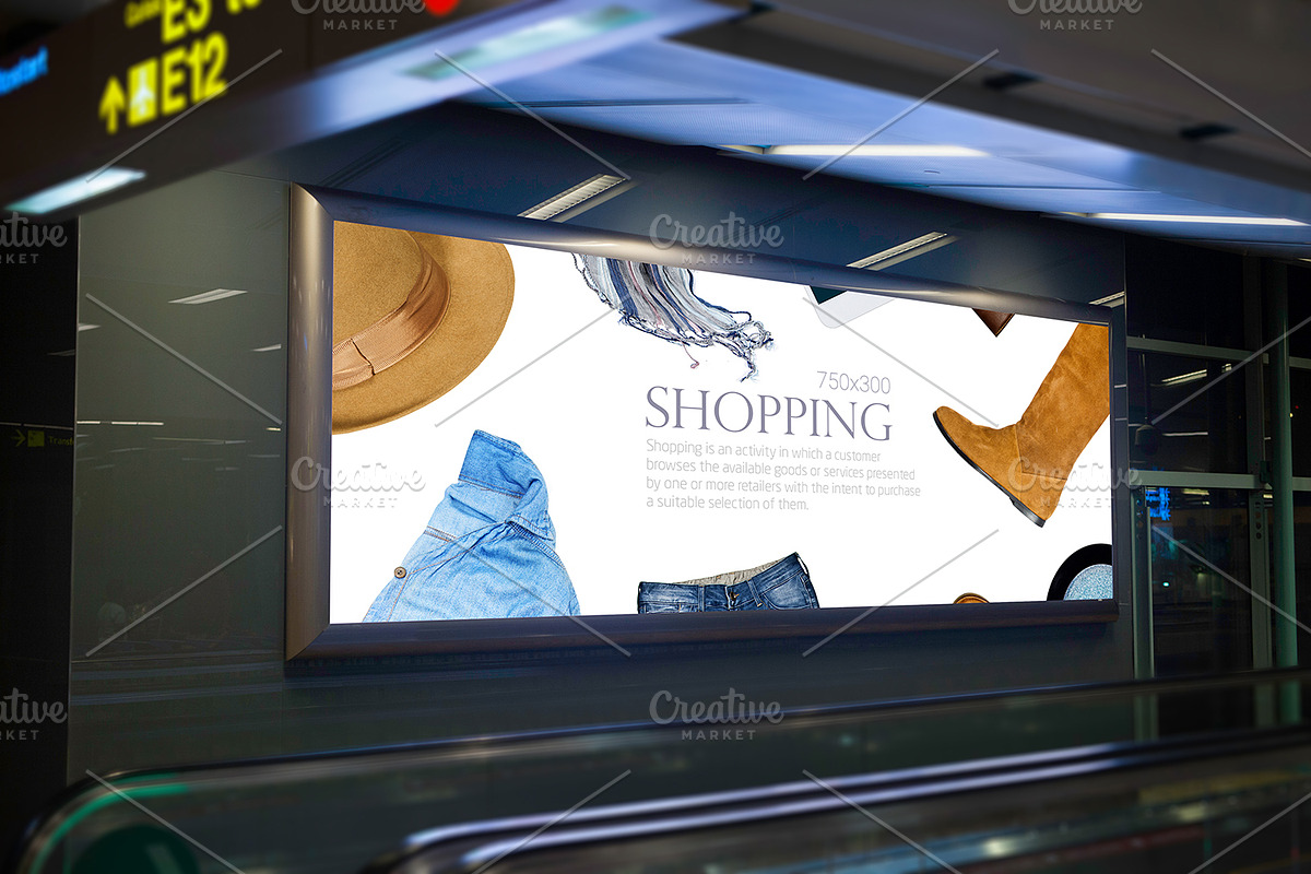 Indoor Advertising Mock-Up, a Print Template by Dikarte.Store (Photo 6 of 12)
