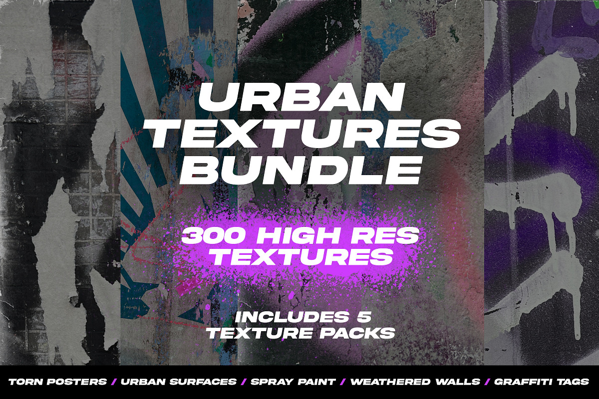Urban Textures Bundle, a Texture Graphic by New Blood Studio - Berlin (Photo 1 of 11)
