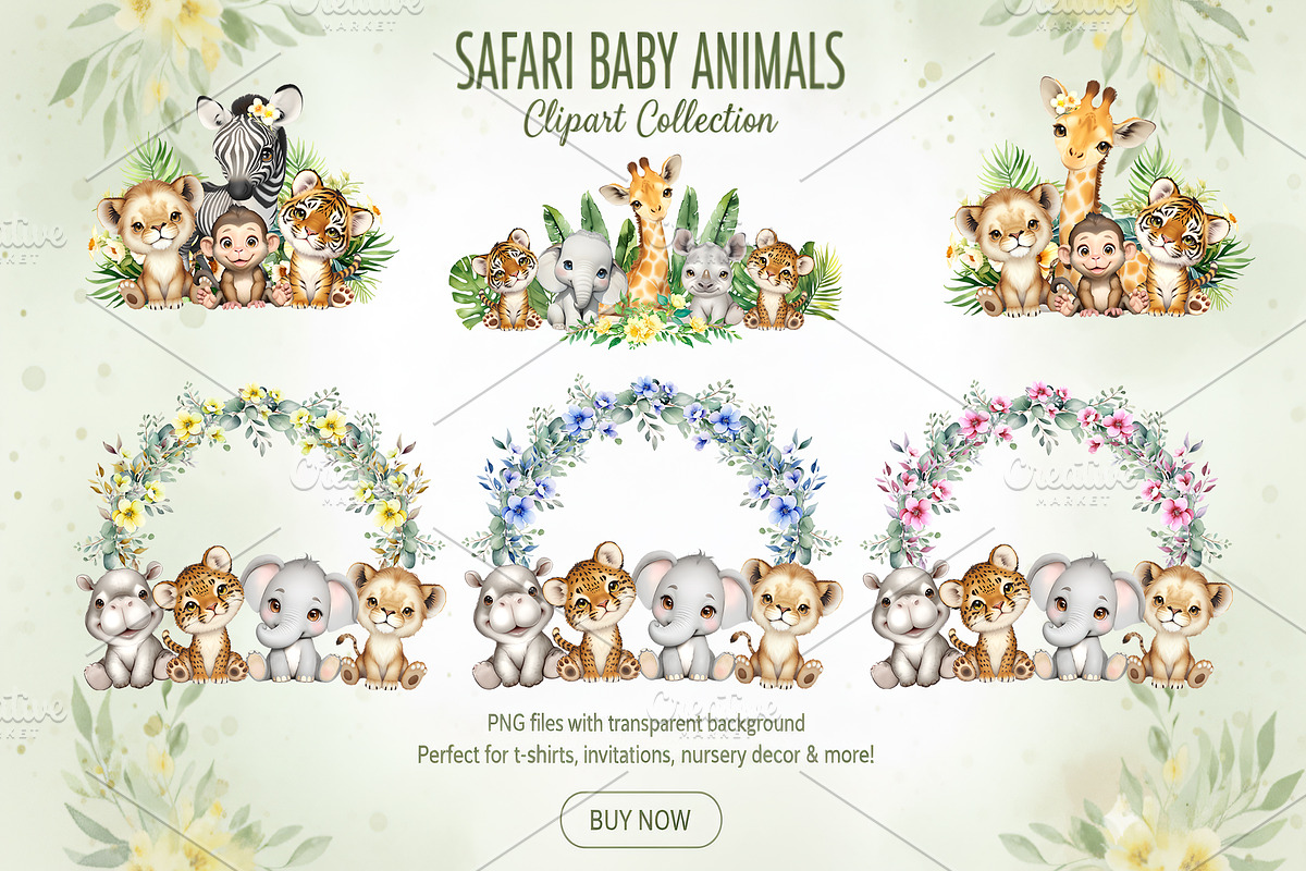 Safari Animals Clipart Collection, an Animal Illustration by SavinV (Photo 5 of 5)