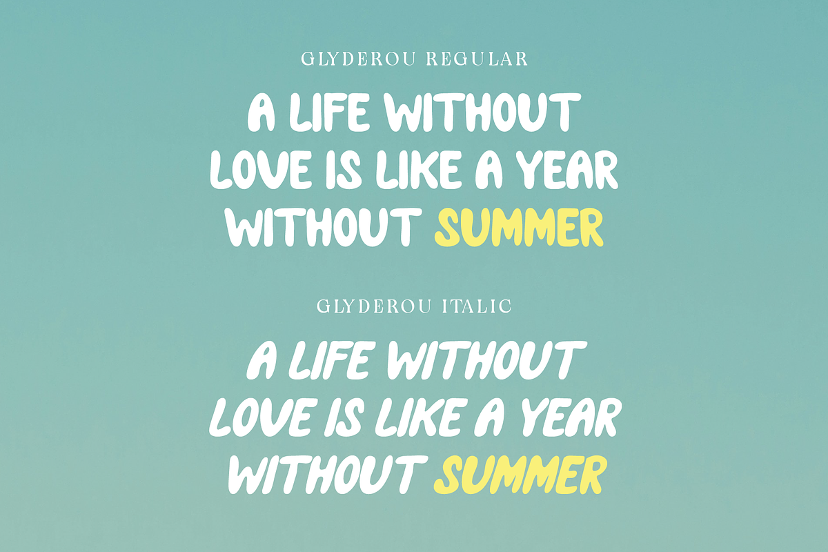 Glyderou - Hand Drawn Display, a Handwritten Font by Indotype Foundry (Photo 2 of 10)