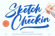 Sketch Checkin  Modern Brush Font