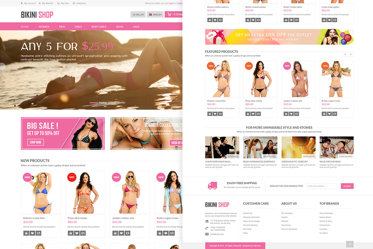 Lingerie Store Magento Theme, a Websites & App Template by Cmsideas (Photo 2 of 4)