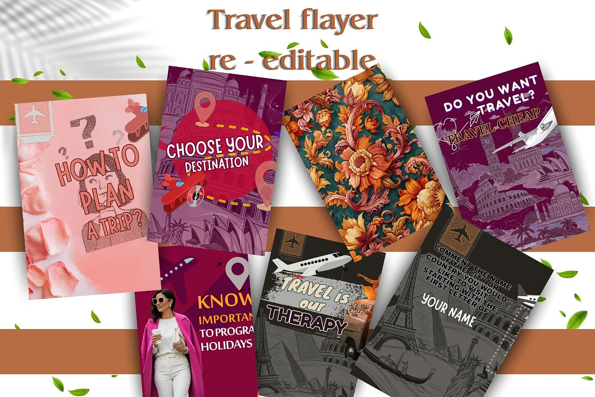 Editable Travel Flyer Template, a Marketing Template by Aban's World (Photo 1 of 3)