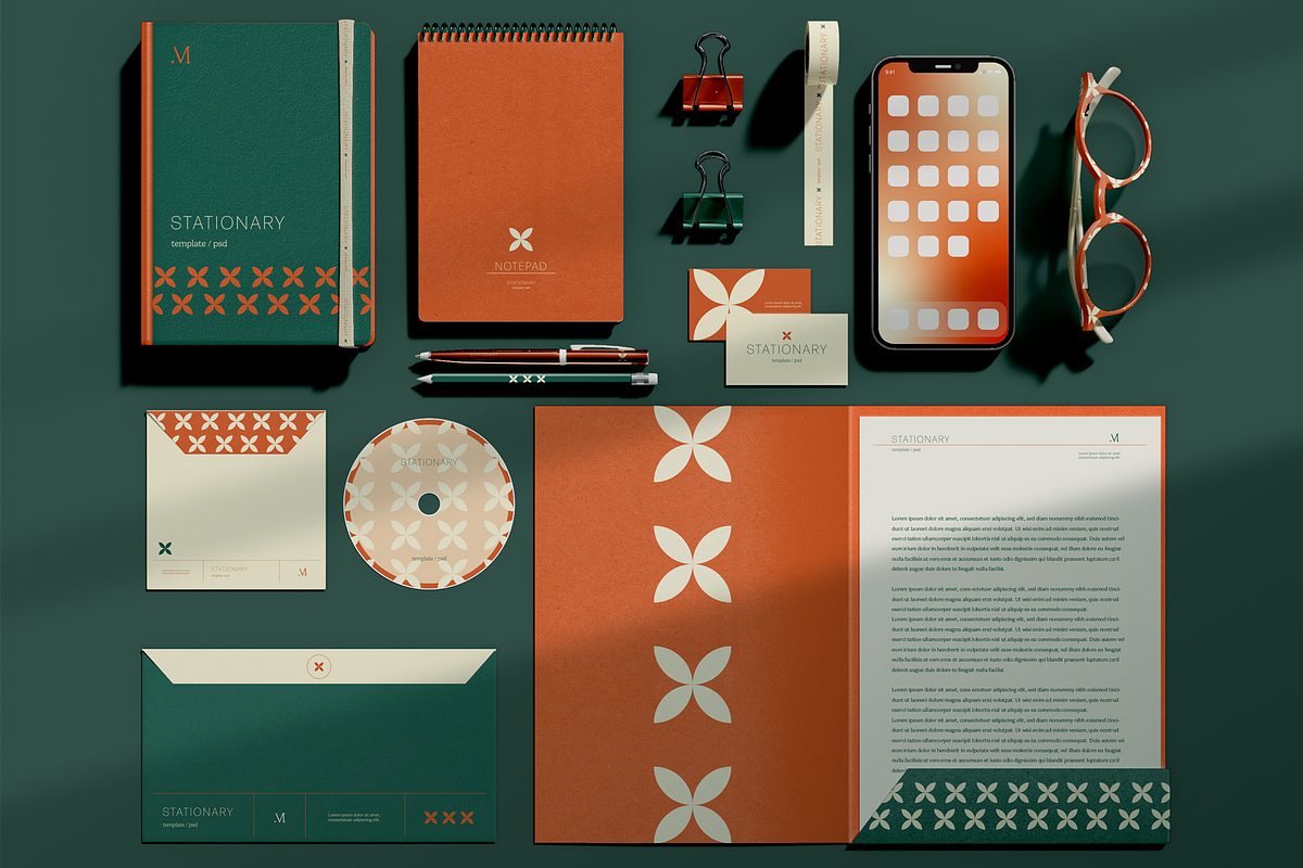Stationery Set Mockup, an Advertising Mockup by Hubzway (Photo 2 of 2)