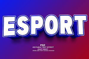 Esport PSD 3d Editable Text Effect