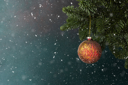 Christmas ball hanging, a Holiday Photo by Pandateam