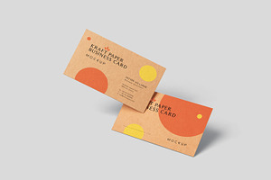 Kraft Paper Business Card Mockups