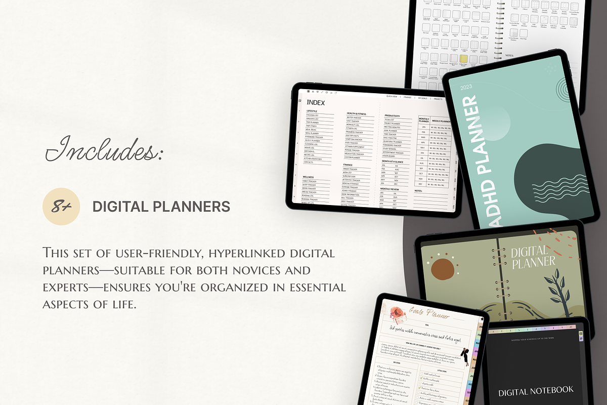 Bundle Updated Digital Planners, a Templates & Theme by Digital_Mind (Photo 4 of 10)