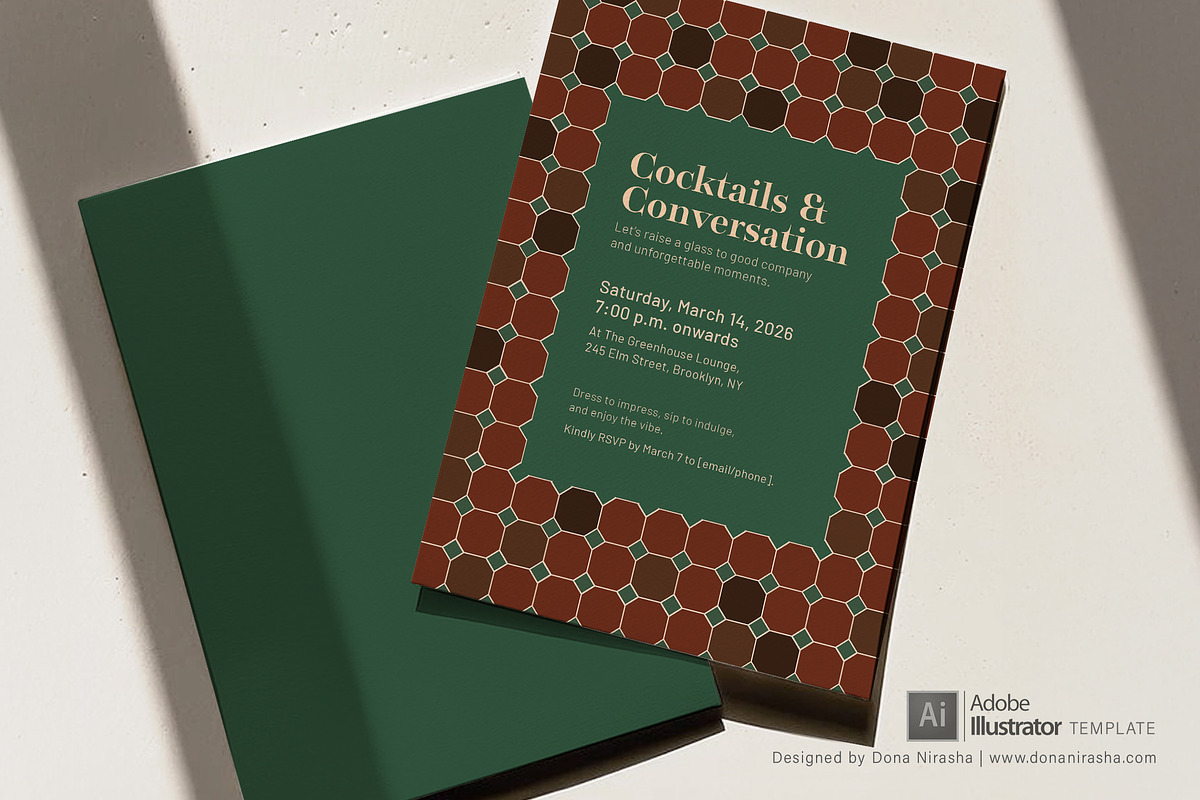 Cocktail Invitation Template 37, a Marketing Template by BloomToLife By Dona (Photo 6 of 7)