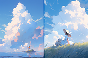 Procreate Heavenly Clouds, a Brush Add-On by Cozy Brushery (Thumbnail 4 of 6)