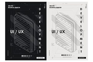 Abstract Futuristic tech Posters