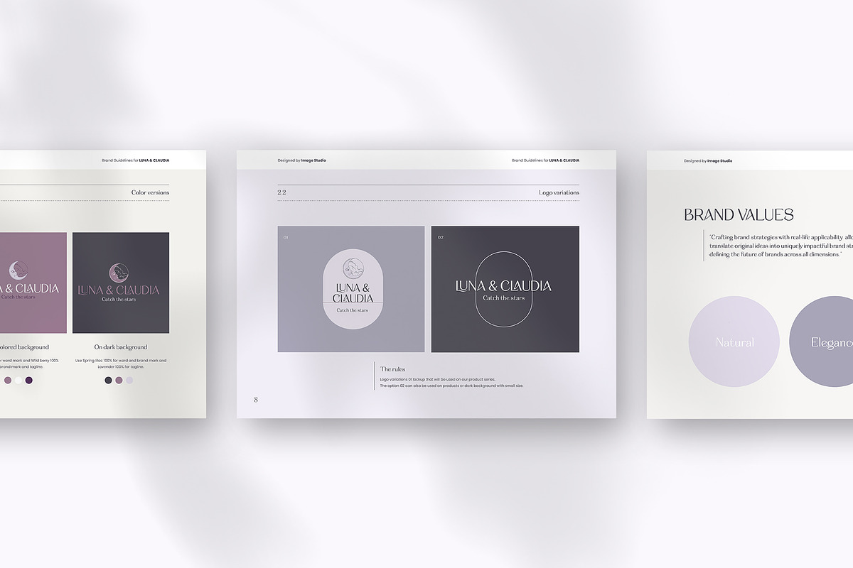 Luna | Brand Guidelines, a Brochure Template by Imagination Area (Photo 8 of 13)