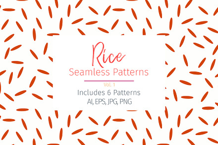 Rice Seamless Pattern Set