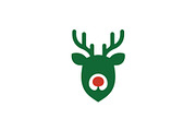 Festive Reindeer Face Logo, a Branding & Logo Template by Vectorium Studio (Thumbnail 1 of 2)