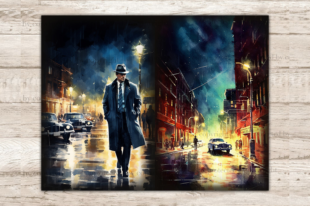 Noire Detective Junk Journal Pages, a Person Illustration by GlamArtZhanna (Photo 8 of 9)