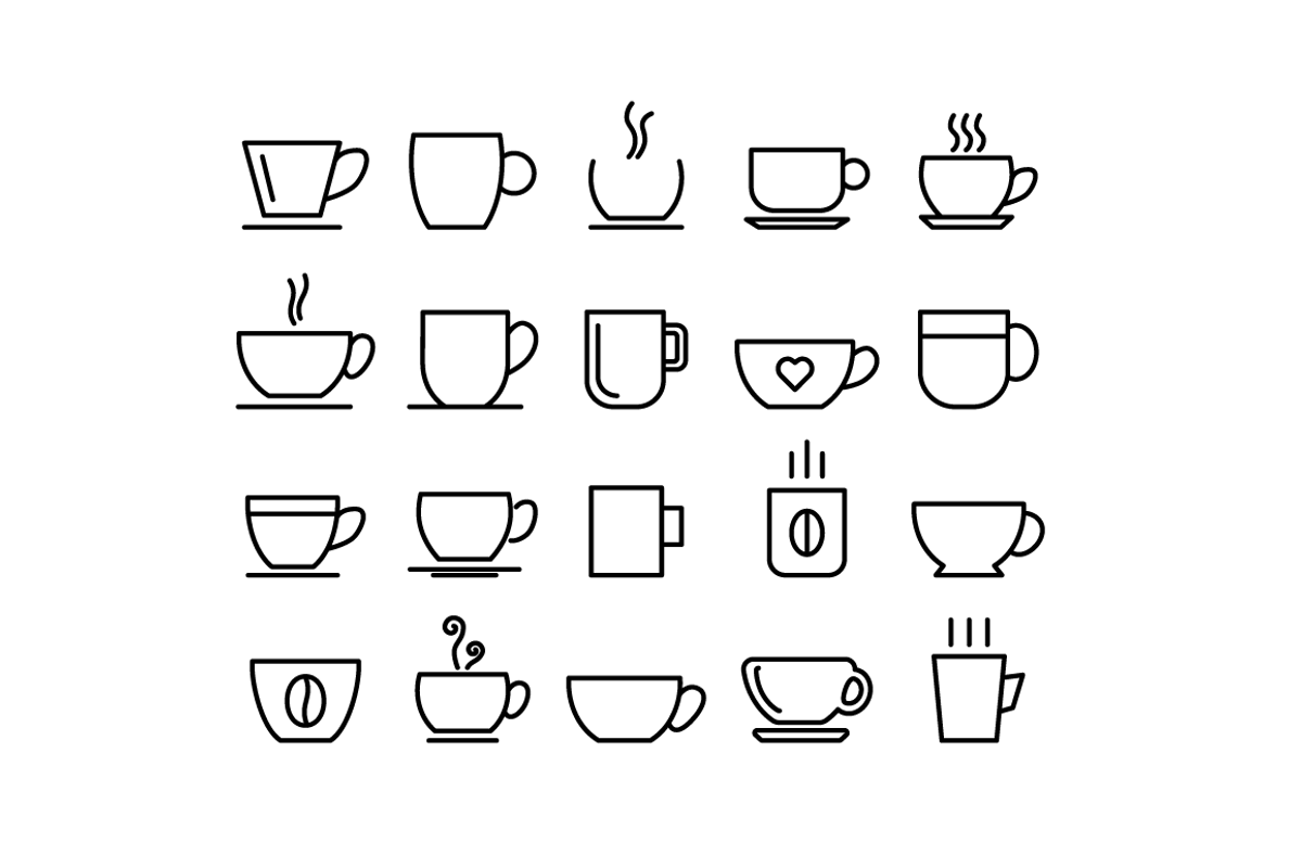 COFFEE CUP - vector line icons, an Outline Icon by marusdesign (Photo 2 of 2)