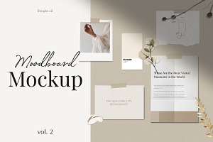 Moodboard Mockup pack, a Product Mockup by Simple có