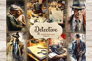 Detective Junk Journal Paper, a Person Illustration by GlamArtZhanna (Thumbnail 1 of 9)